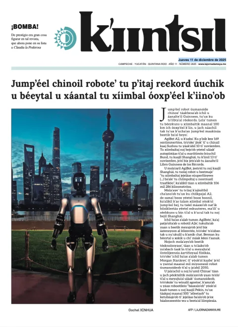 Portada de La Jornada - Kiintsil del jueves, 11 de diciembre de 2025