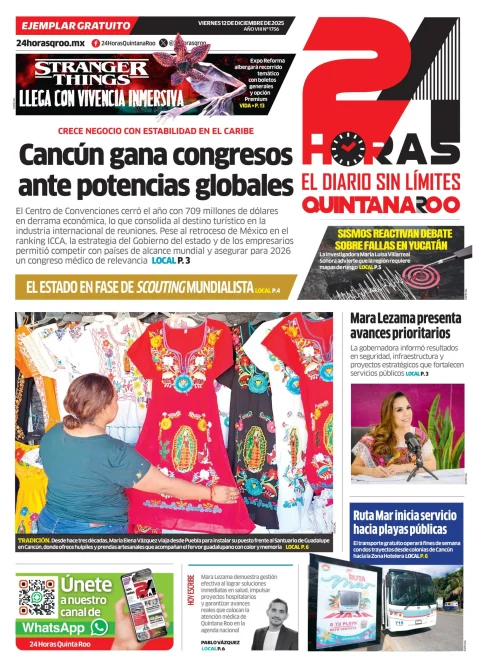 Portada de 24 Horas Quintana Roo