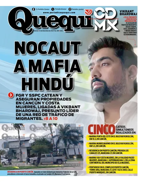 Portada de Quequi CDMX del viernes, 12 de diciembre de 2025