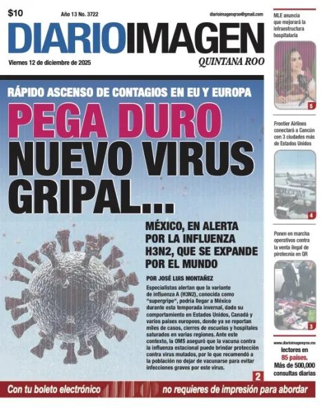 Portada de Diario Imagen Quintana Roo del viernes, 12 de diciembre de 2025