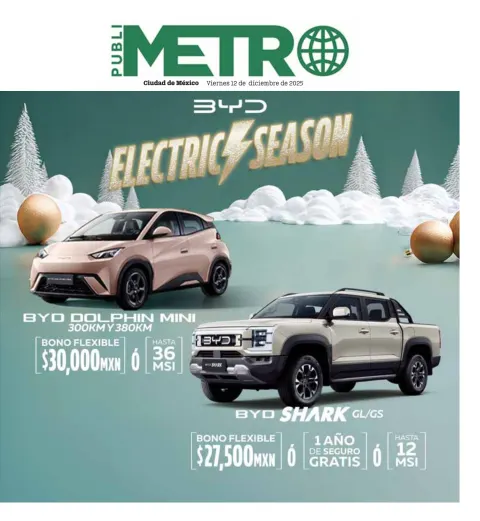 Portada de Publimetro Nacional del viernes, 12 de diciembre de 2025