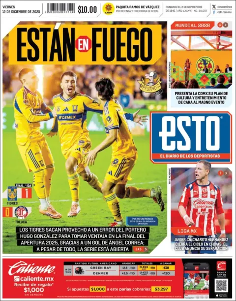 Portada de Esto del viernes, 12 de diciembre de 2025