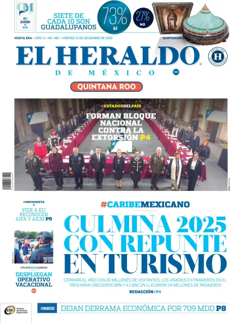 Portada de El Heraldo de Mexico - Quintana Roo
