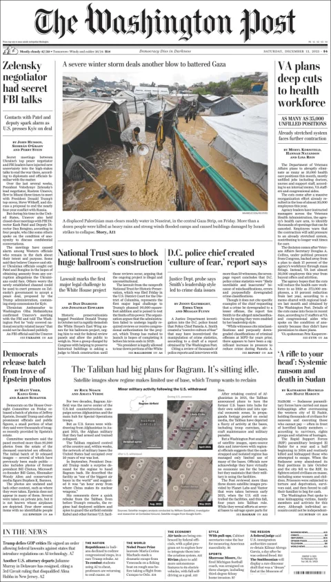 Portada de The Washington Post
