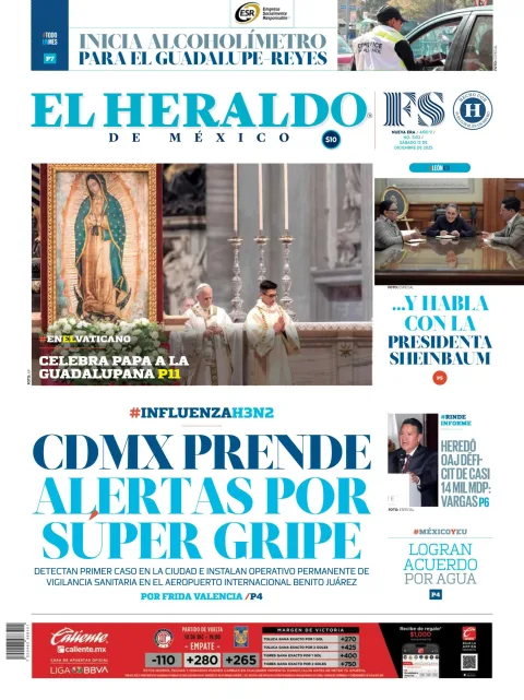 Portada de El Heraldo de Mexico