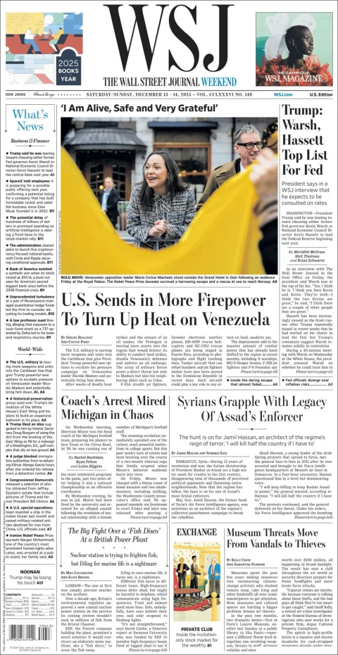 Portada de The Wall Street Journal
