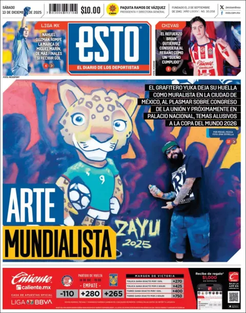 Portada de Esto del sábado, 13 de diciembre de 2025