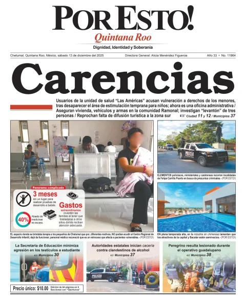 Portada de Por Esto (quintana Roo Chetumal)