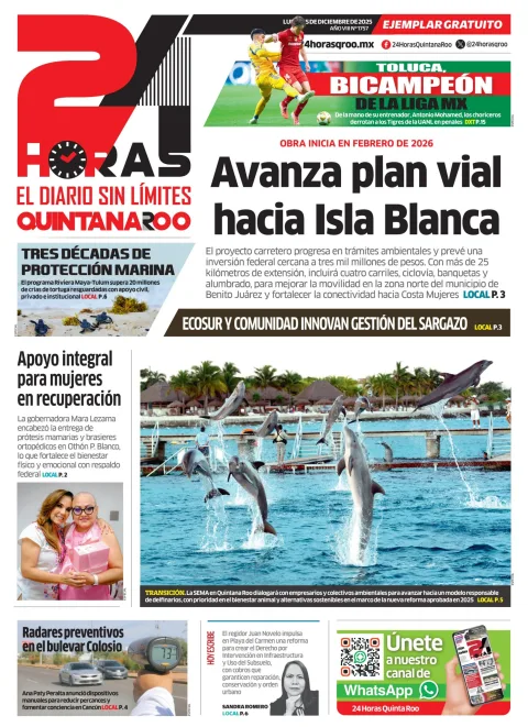 Portada de 24 Horas Quintana Roo