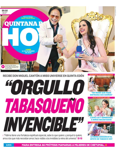 Portada de Quintana Roo Hoy (portada)