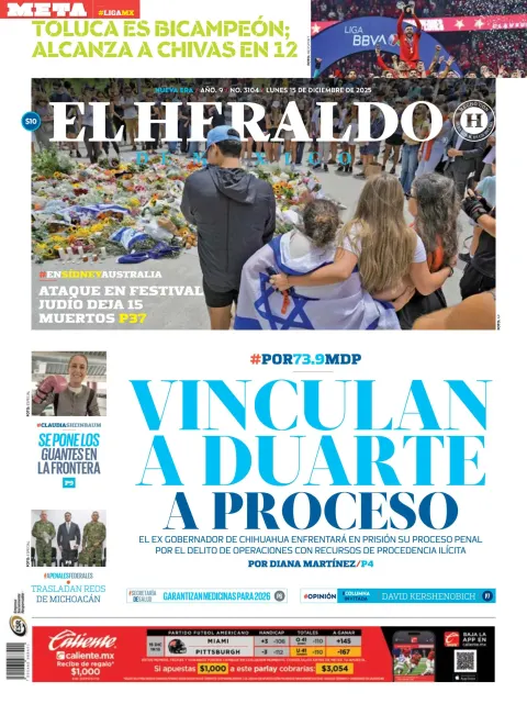 Portada de El Heraldo de Mexico