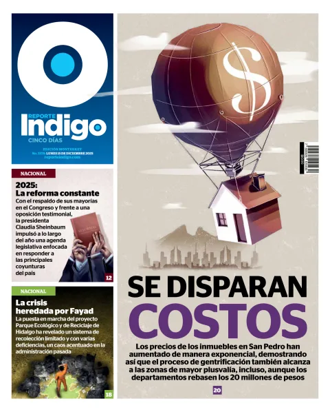 Portada de Reporte Indigo Monterrey del lunes, 15 de diciembre de 2025