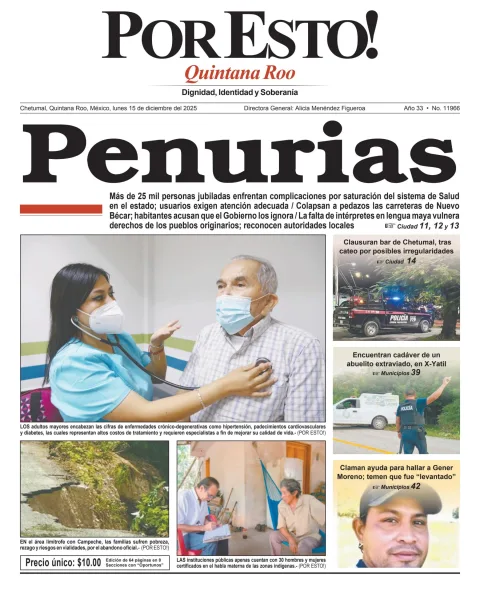 Portada de Por Esto (quintana Roo Chetumal)