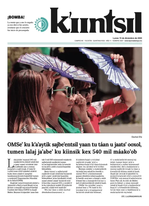 Portada de La Jornada - Kiintsil del lunes, 15 de diciembre de 2025