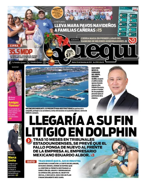 Portada de Quequi del martes, 16 de diciembre de 2025
