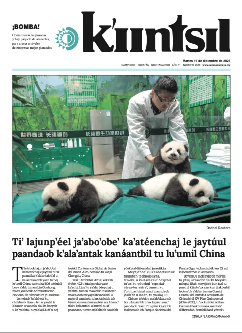 Portada de La Jornada - Kiintsil del martes, 16 de diciembre de 2025