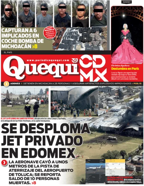 Portada de Quequi CDMX (contraportada) del martes, 16 de diciembre de 2025