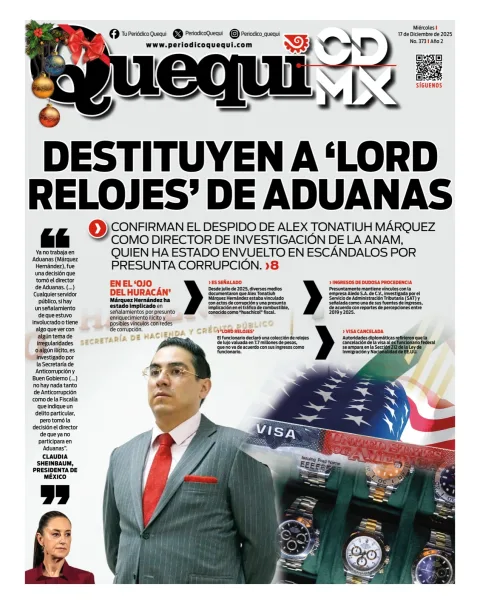 Portada de Quequi CDMX del miércoles, 17 de diciembre de 2025