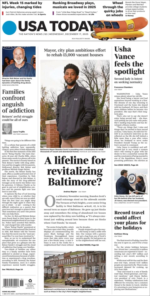 Portada de Usa Today
