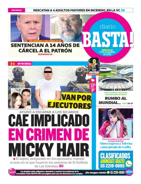 Portada de Basta! (contraportada)