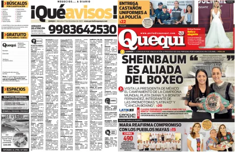 Portada de Quequi (contraportada) del miércoles, 17 de diciembre de 2025