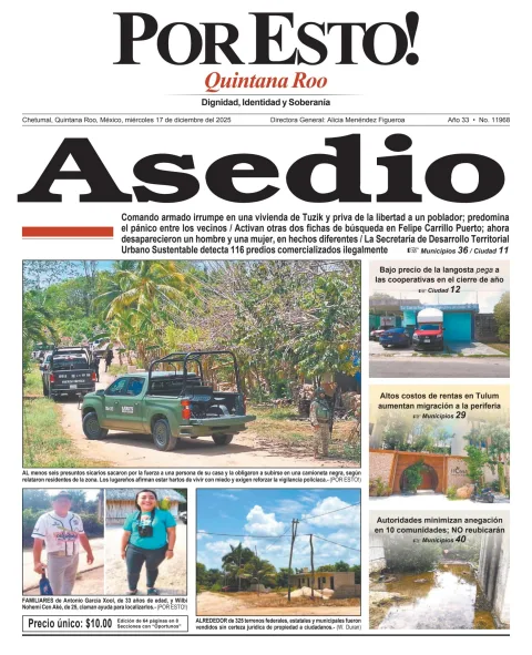 Portada de Por Esto (quintana Roo Chetumal)