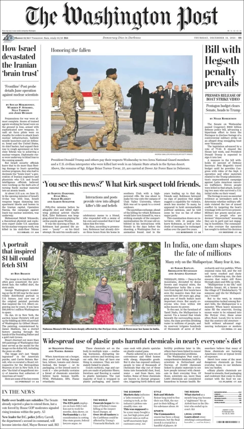 Portada de The Washington Post