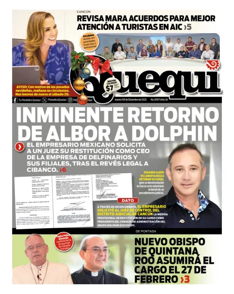Portada de Quequi del jueves, 18 de diciembre de 2025