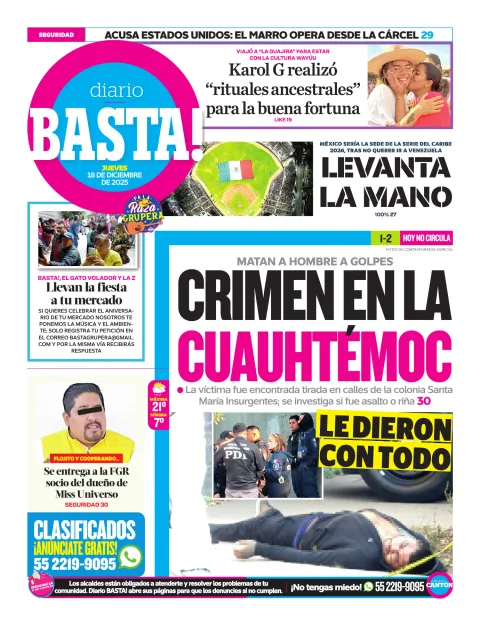 Portada de Basta! (contraportada)