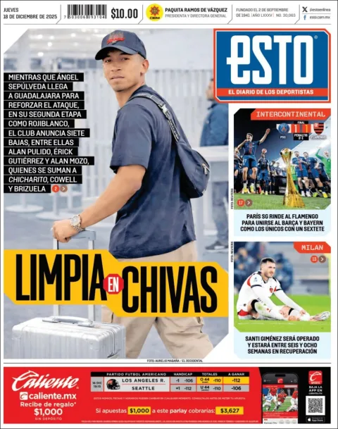 Portada de Esto del jueves, 18 de diciembre de 2025