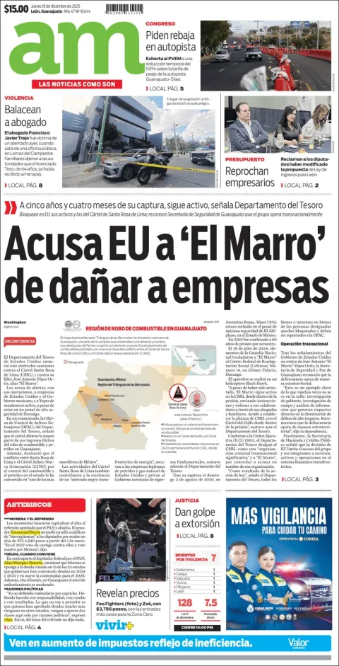 Portada de Am Corredor Industrial del jueves, 18 de diciembre de 2025