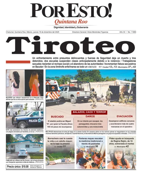 Portada de Por Esto (quintana Roo Chetumal)