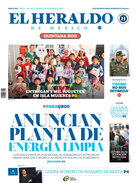 Portada de El Heraldo de Mexico - Quintana Roo