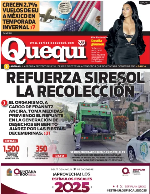 Portada de Quequi (contraportada) del jueves, 18 de diciembre de 2025