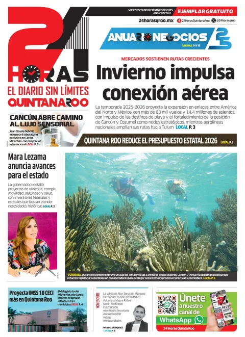 Portada de 24 Horas Quintana Roo