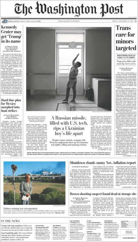 Portada de The Washington Post