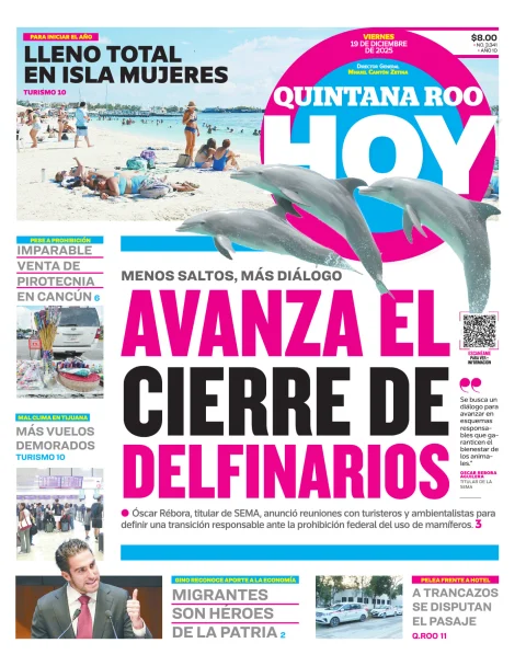 Portada de Quintana Roo Hoy (portada)
