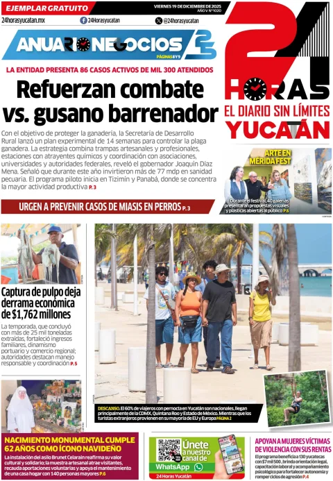 Portada de 24 Horas Yucatan