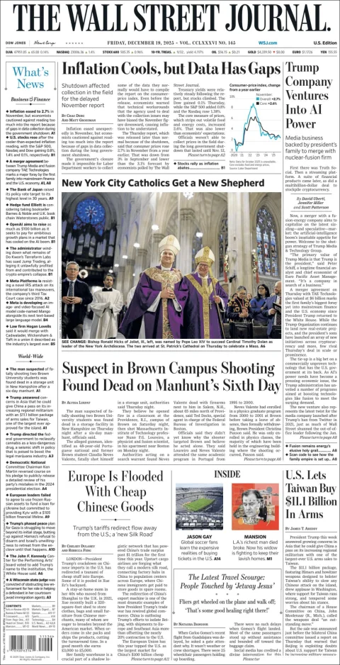 Portada de The Wall Street Journal