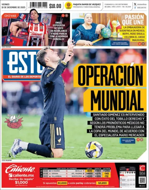 Portada de Esto del viernes, 19 de diciembre de 2025