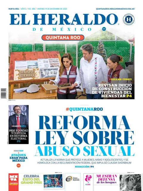 Portada de El Heraldo de Mexico - Quintana Roo