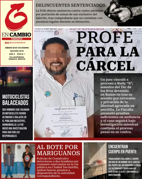 Portada de En Cambio - Tabasco (contraportada)