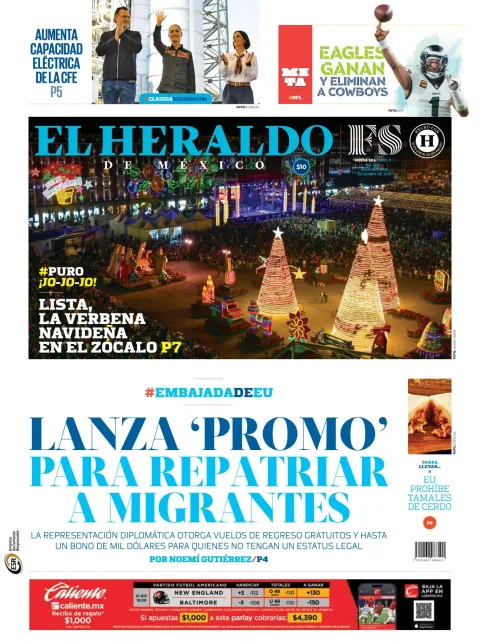 Portada de El Heraldo de Mexico