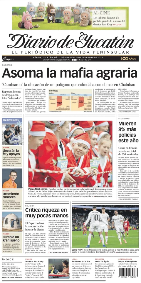 Portada de Diario de Yucatán