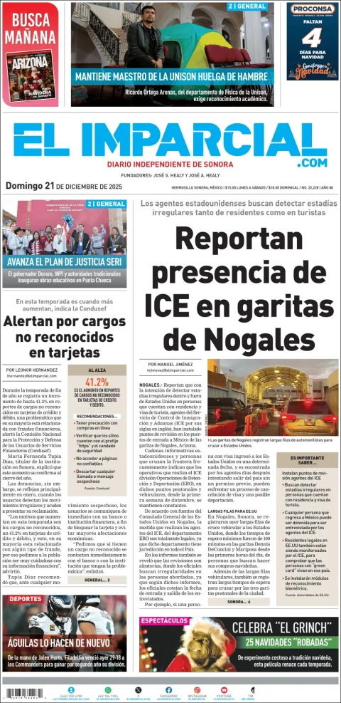 Portada de El Imparcial