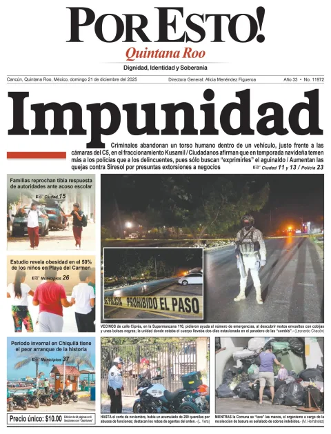 Portada de Por Esto (quintana Roo Cancun)