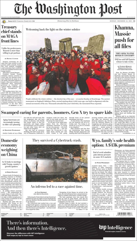 Portada de The Washington Post