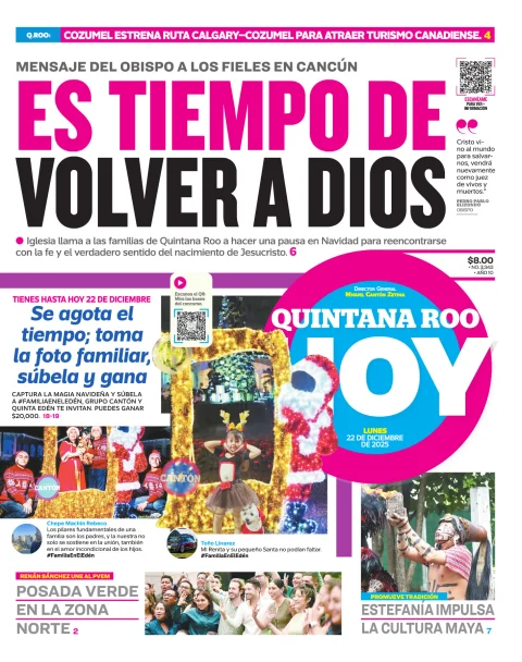 Portada de Quintana Roo Hoy (portada)