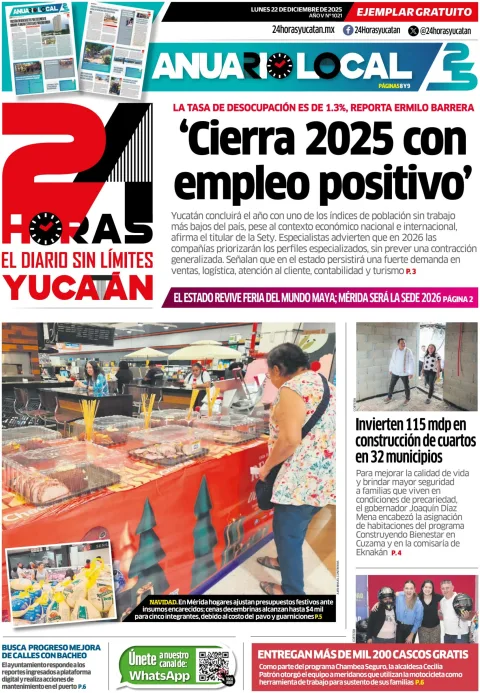 Portada de 24 Horas Yucatan