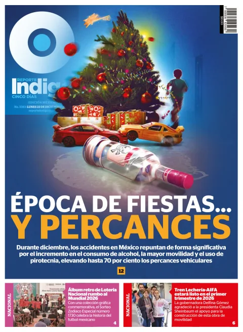 Portada de Reporte Indigo Nacional del lunes, 22 de diciembre de 2025
